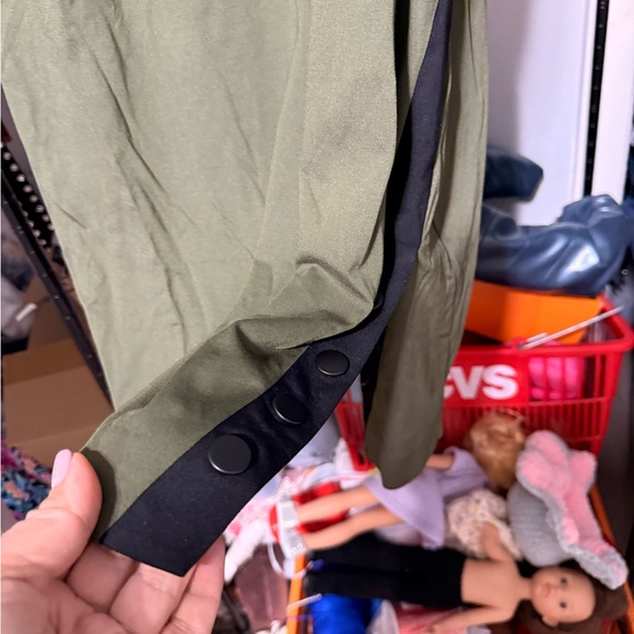 Bar III Olive Dress with Black Accents - Picture 4 of 6